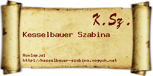 Kesselbauer Szabina névjegykártya